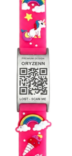 Bracelet en silicone souple Oryzenn, design licorne 3D