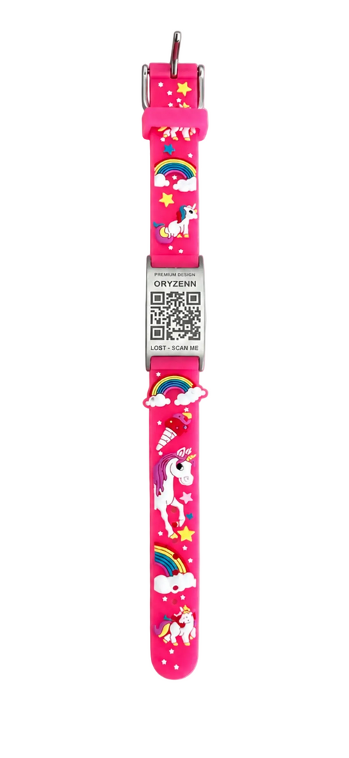Bracelet QR Sécurité Enfant – Licorne